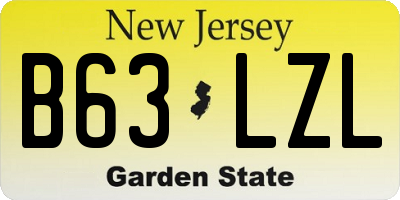 NJ license plate B63LZL
