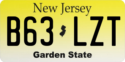NJ license plate B63LZT