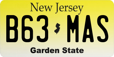 NJ license plate B63MAS