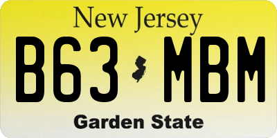 NJ license plate B63MBM