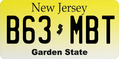 NJ license plate B63MBT