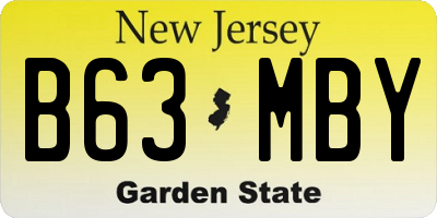 NJ license plate B63MBY