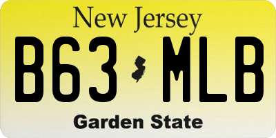 NJ license plate B63MLB