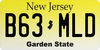 NJ license plate B63MLD