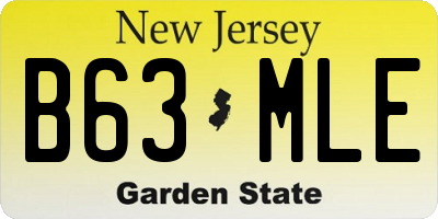 NJ license plate B63MLE