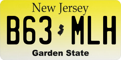 NJ license plate B63MLH