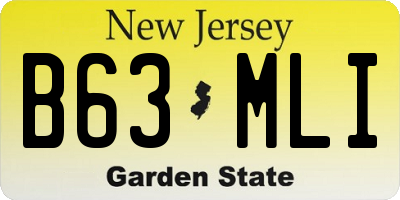 NJ license plate B63MLI
