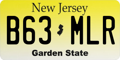NJ license plate B63MLR