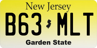 NJ license plate B63MLT