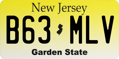 NJ license plate B63MLV
