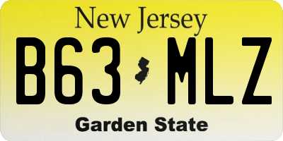 NJ license plate B63MLZ
