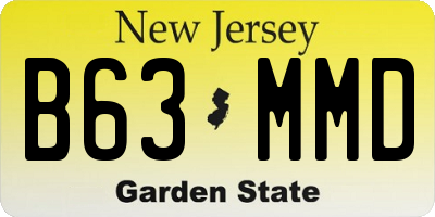 NJ license plate B63MMD