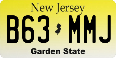NJ license plate B63MMJ