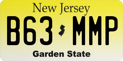 NJ license plate B63MMP
