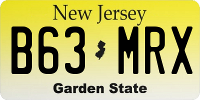 NJ license plate B63MRX