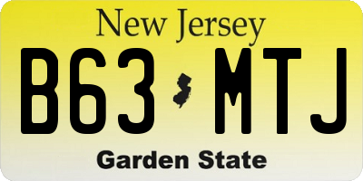 NJ license plate B63MTJ