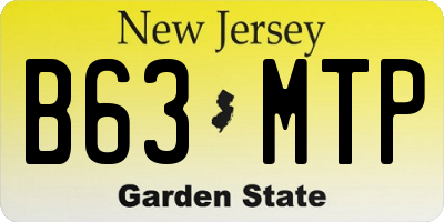 NJ license plate B63MTP
