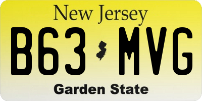 NJ license plate B63MVG