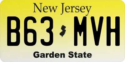 NJ license plate B63MVH