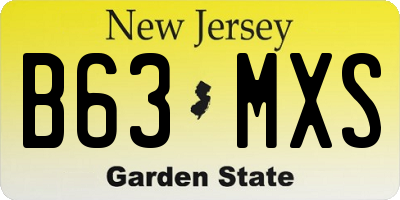 NJ license plate B63MXS