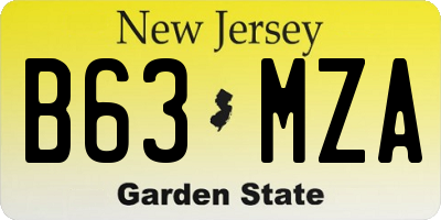 NJ license plate B63MZA