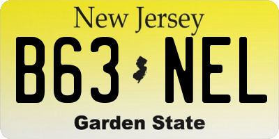 NJ license plate B63NEL
