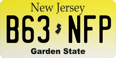 NJ license plate B63NFP