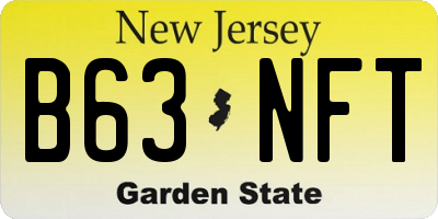 NJ license plate B63NFT