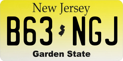 NJ license plate B63NGJ