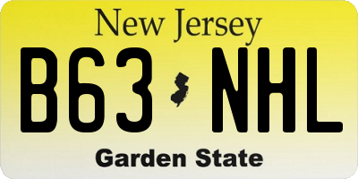 NJ license plate B63NHL