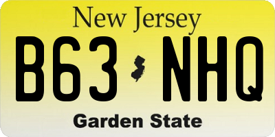 NJ license plate B63NHQ