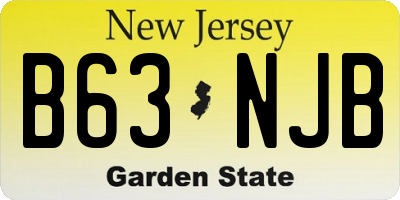NJ license plate B63NJB