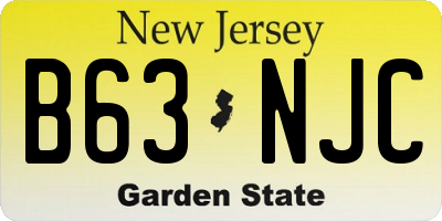 NJ license plate B63NJC