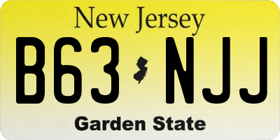 NJ license plate B63NJJ