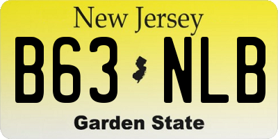 NJ license plate B63NLB