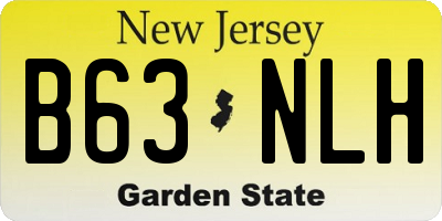 NJ license plate B63NLH