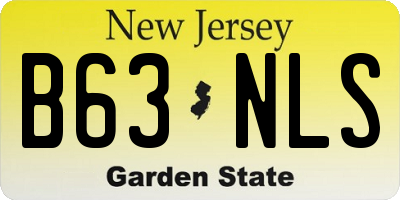 NJ license plate B63NLS
