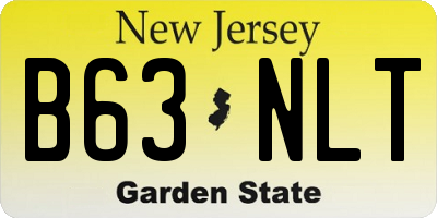 NJ license plate B63NLT
