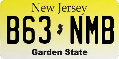 NJ license plate B63NMB