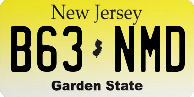 NJ license plate B63NMD