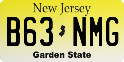 NJ license plate B63NMG