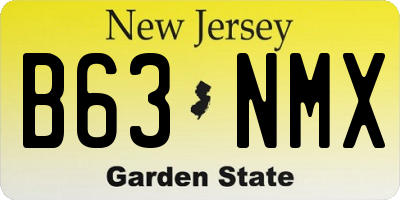 NJ license plate B63NMX
