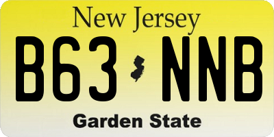 NJ license plate B63NNB