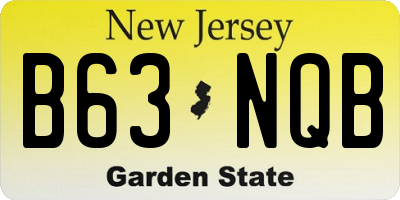 NJ license plate B63NQB