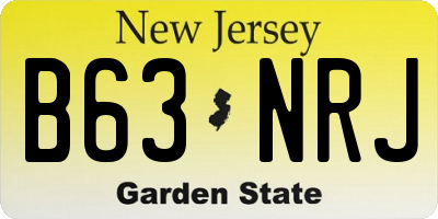 NJ license plate B63NRJ