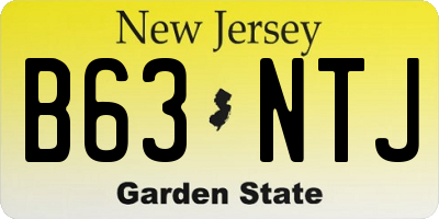 NJ license plate B63NTJ