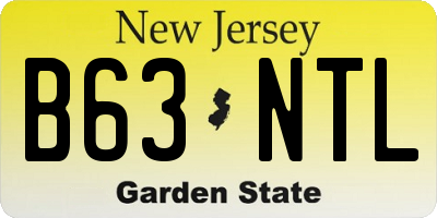 NJ license plate B63NTL