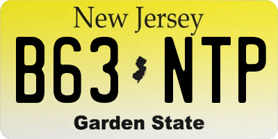 NJ license plate B63NTP