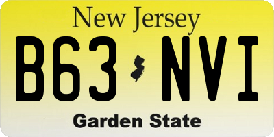 NJ license plate B63NVI