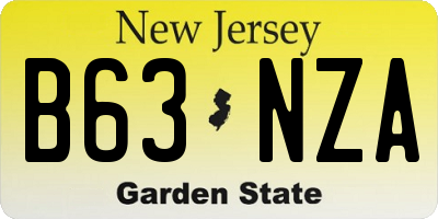NJ license plate B63NZA